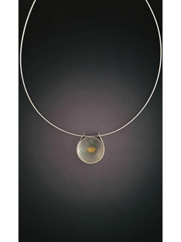 Spiral necklace on 18 inch Sterling Silver Omega Chain