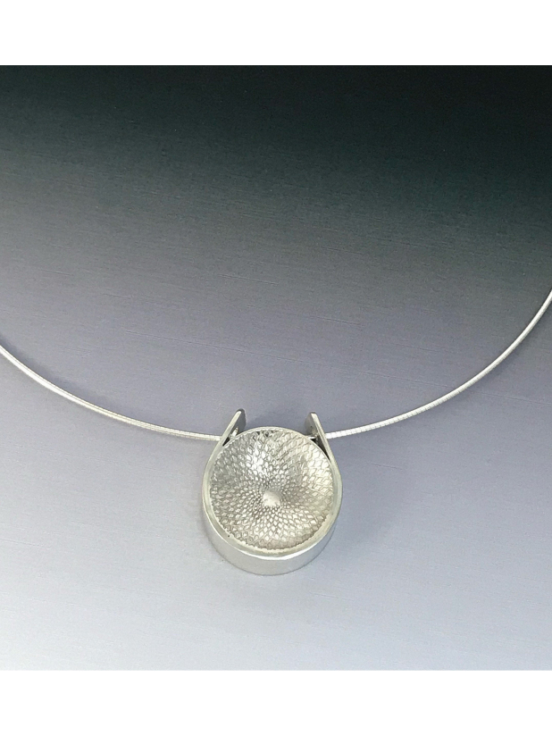 Artisan Sterling Silver Fibonacci Spiral Necklace