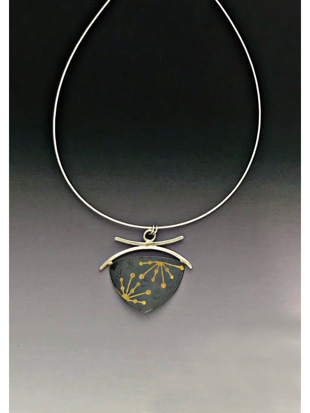 Keum boo Sterling Snake or Omega Chain, Oxidized Silver