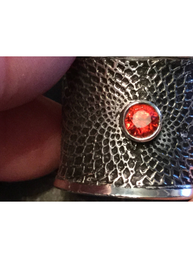 Cigar Band, OOAK  metalsmith large ring