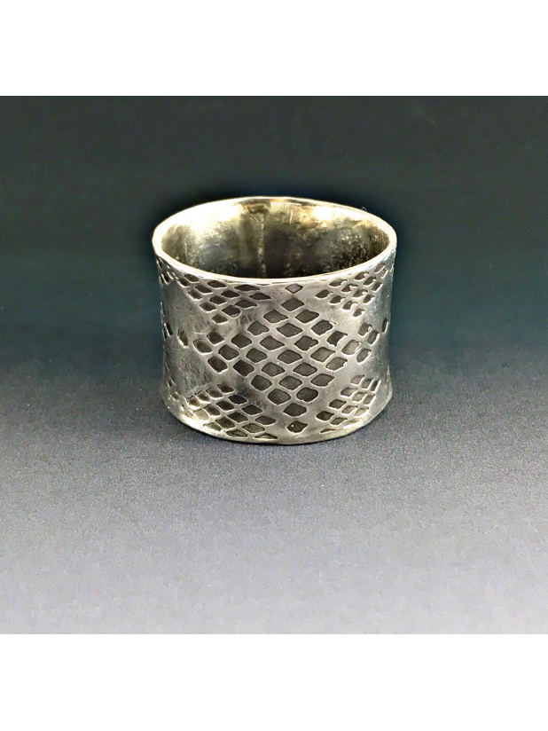 Wide Band Snakeskin Ring