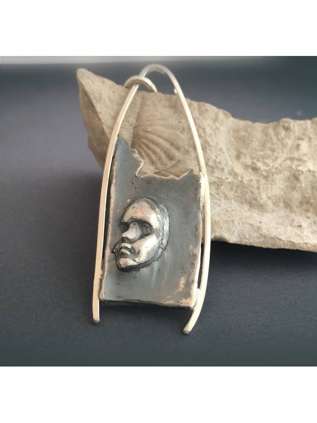 Avant-garde Sterling Silver Necklace Featuring Lost Child Avant-garde Sterling Silver Necklace Featuring Lost Child