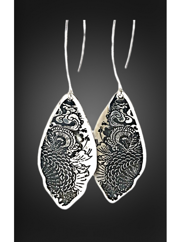 Vintage kimono earrings seyboldesigns