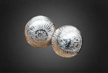 Nautilus Post Sterling Silver Earrings, Round Domed