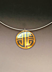 Greek Key Fused Gold Keum Boo Necklace